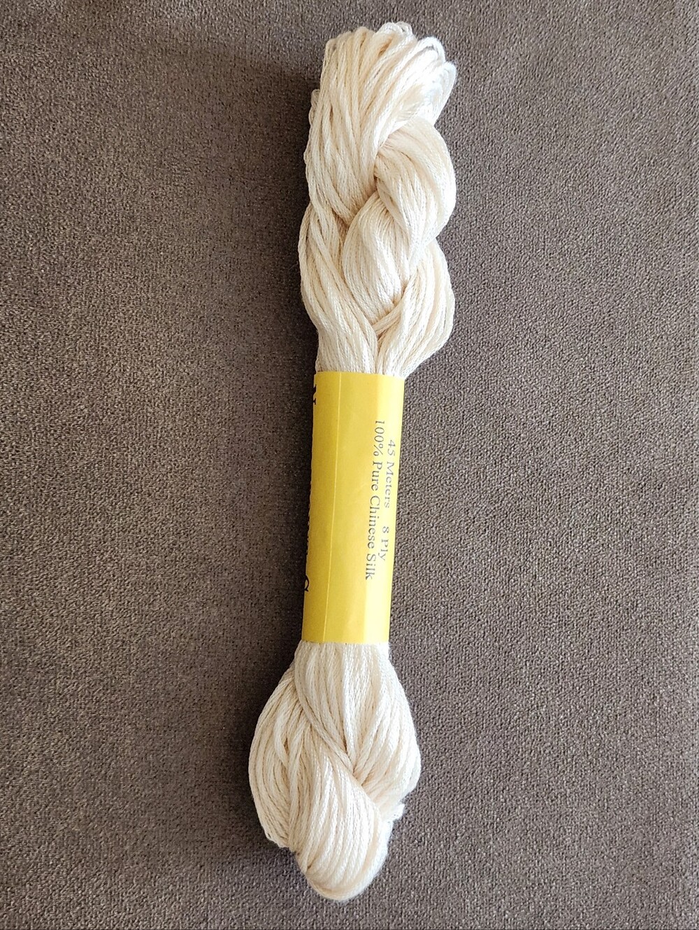 Needlepoint Silk Thread 1 SKEIN 90 METERS -BRIGHT WHITE - Picture 2 of 4